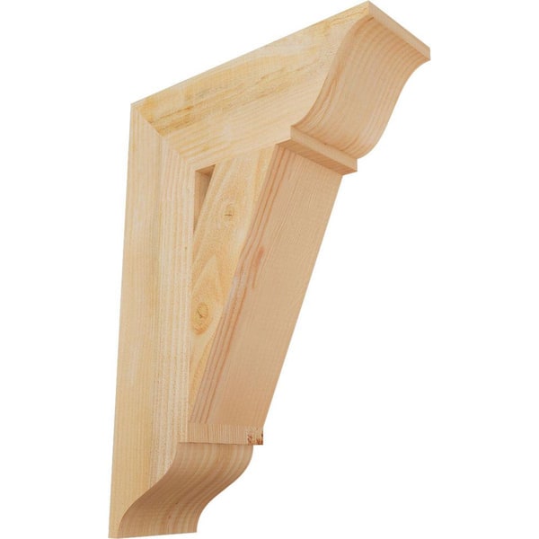 Ekena Millwork 6 in. x 26 in. x 18 in. Douglas Fir Traditional Rough Sawn Bracket
