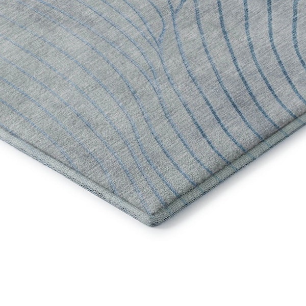 Mayfield Premium Machine Washable Abstract AMF2107 Sky 9 ft. x 12 ft. Area Rug