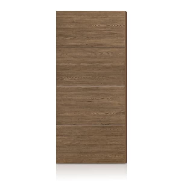 40 in. x 96 in. Walnut Texture Flush Hollow Core Composite Interior Door Slab