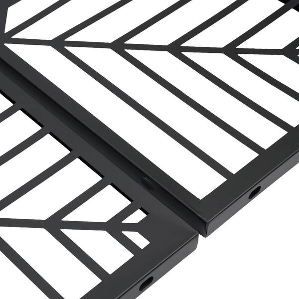 Black Steel Outdoor Privacy Screens for Patio Metal Privacy Fence Screen with Freestanding Decorative Room Divider