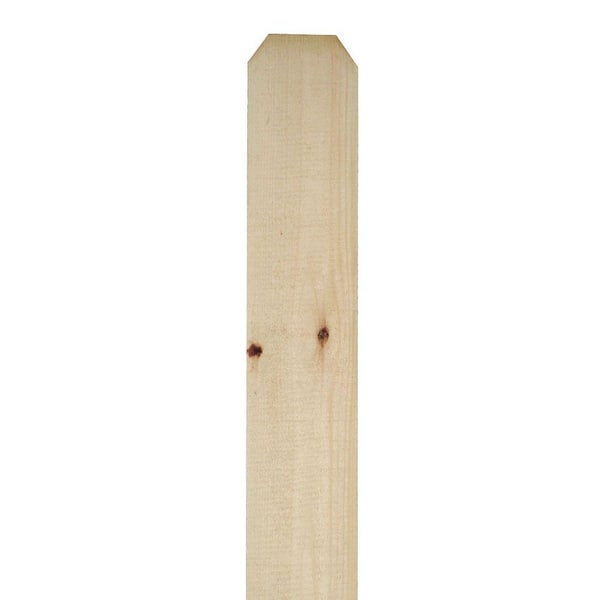 Unbranded 5/8 in. x 4 in. x 6 ft. Pressure Treated Flat Top Pine Fence Picket