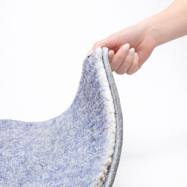 Dream Shag Premium Machine Washable Abstract ADS691 Denim 9 ft. x 12 ft. Area Rug