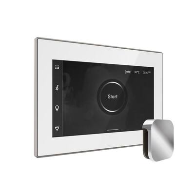 XDream Max Steam Shower Control Package with iSteamX Control and Steamhead in White Polished Chrome