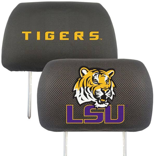 FANMATS NCAA -Louisiana State University Head Rest Cover (2-Pack)