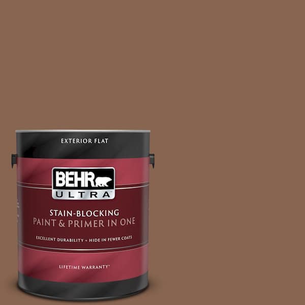BEHR ULTRA 1 gal. #UL130-20 Clay Pot Flat Exterior Paint and Primer in One