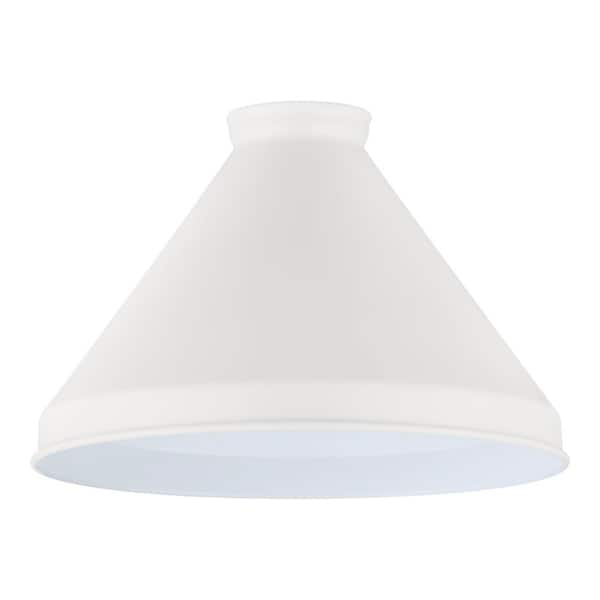 8 Dia., Cone-Shape Metal Lamp Shade with 2-1/4 fitter, White Enamel Finish  08361W