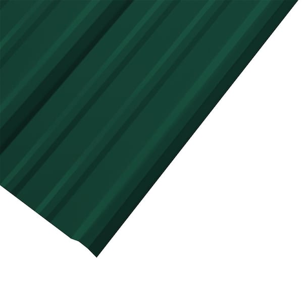 Metal Sales 3-ft x 12-ft Ribbed Forest Green Colorfit40 Paint System Steel  Roof Panel in the Roof Panels department at