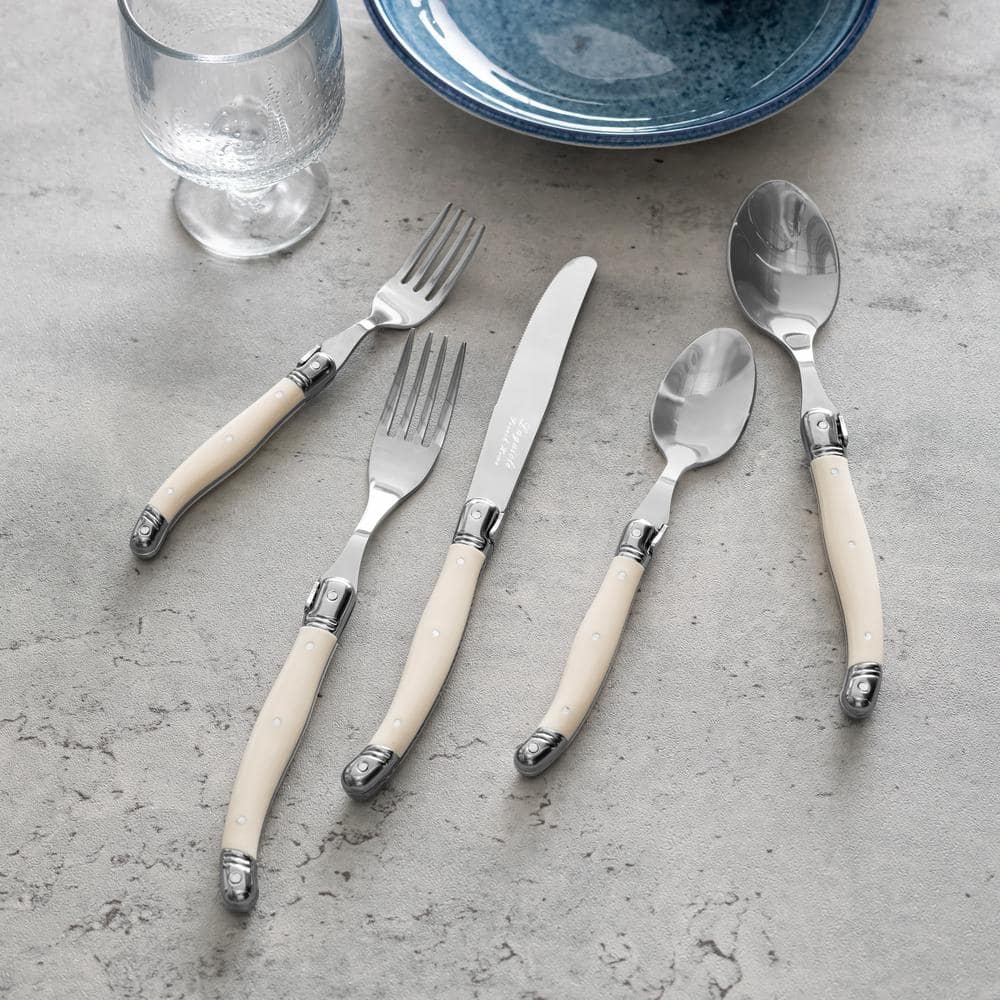 French Home French Home Laguiole Connoisseur 20-Piece 18/10 Stainless-Steel Flatware Set With Handles (Set of 20)