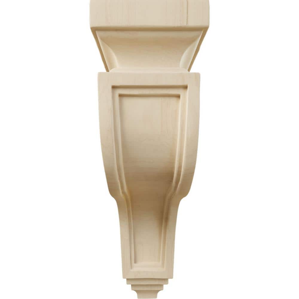 11" Unfinished Rubberwood Hollow Back Corbel