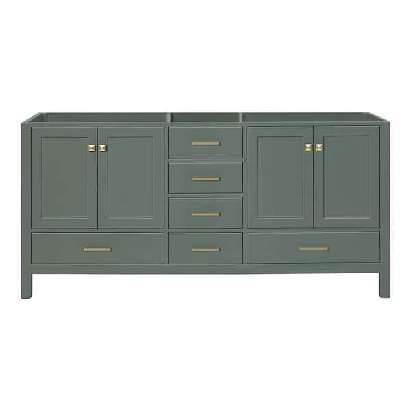 Cambridge 72 in. W x 21.5 in. D x 34.5 in. H Bath Vanity Cabinet without Top in Vintage Green