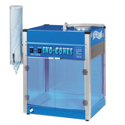 500 oz. Blue Polar Point Snow Cone Machine with Crushed Ice Capacity