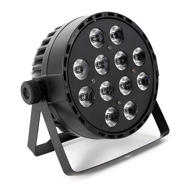 8.26 in. 60-Watt Equivalent RGB LED Dimmable Black High Bay Light DJ Light, Stage Light, Multi-effect Party Light