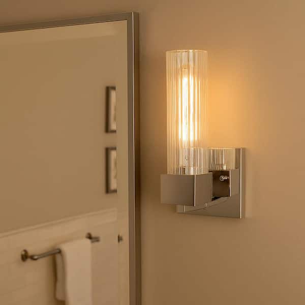 XANDER 5 in. 1-Light Polished Nickel Vanity Light