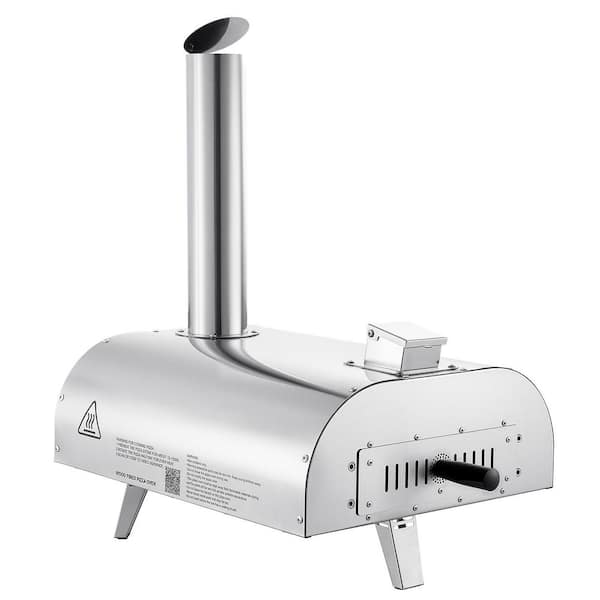 Pizza Oven Outdoor, 12 in. Portable Pellet Pizza Oven, Wood Fired Stainless Steel Pizza-Maker, Silver 2025 update