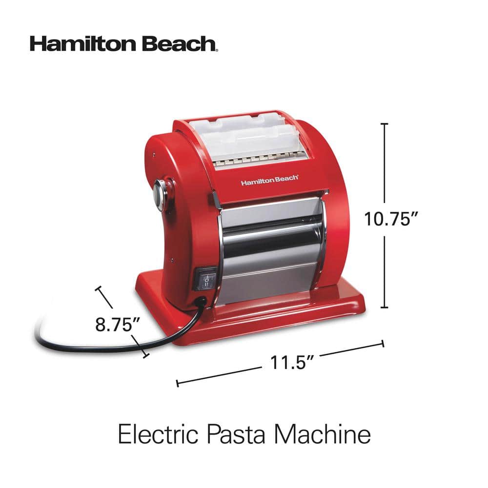 Hamilton Beach Red Electric Stainless Steel Pasta Maker