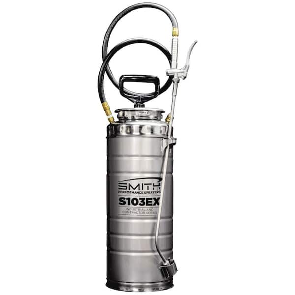 Smith Performance Sprayers 3.5 Gal. Stainless Steel Concrete Compression Sprayer S103EX with Viton Extreme Seals