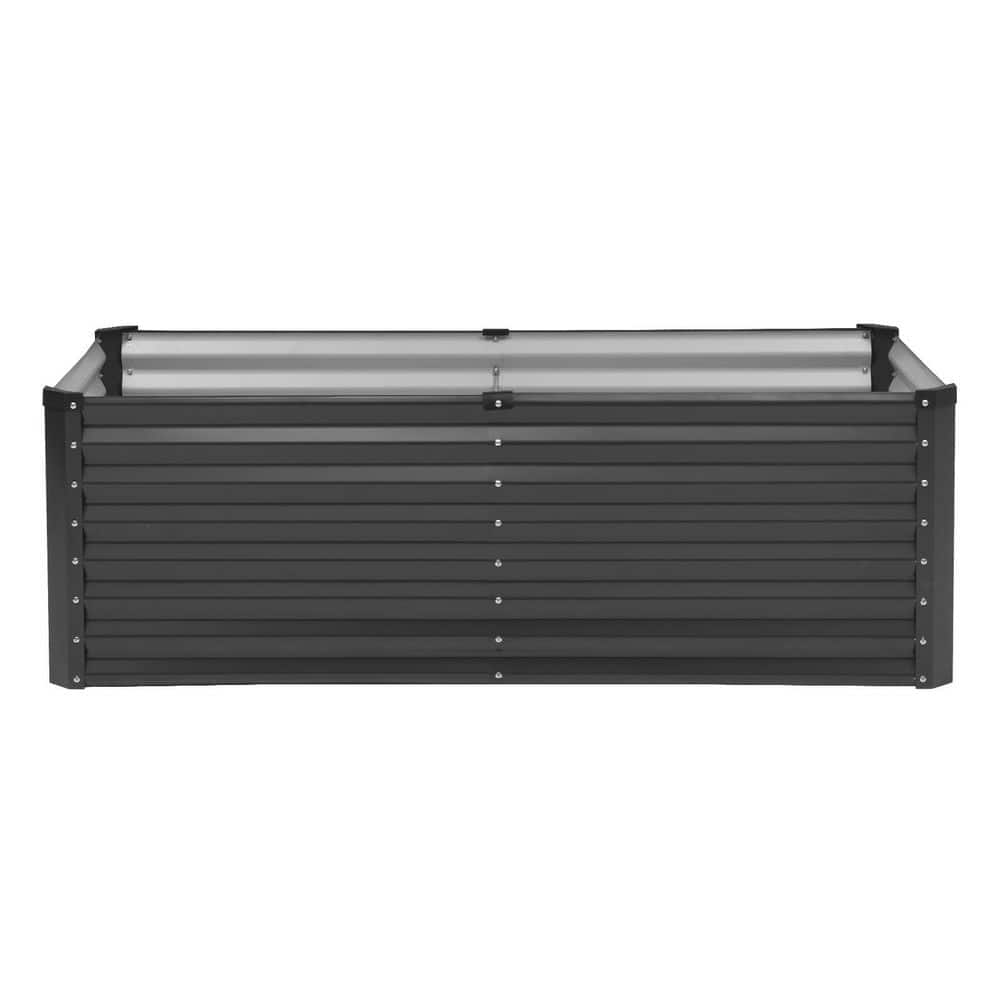 6 x 3 x 2 ft. Aluminum Outdoor Galvanized Metal Raised Garden Bed with Open Bottom, Large Planter Raised Bed, Dark Gray price history on PriceWatchPro