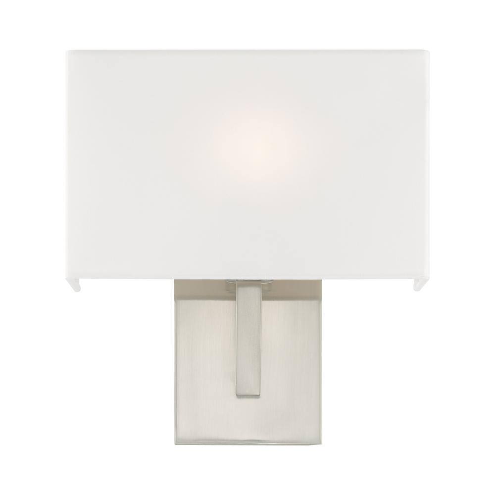 Brushed Nickel 1-Light Direct Wired Electric Sconce