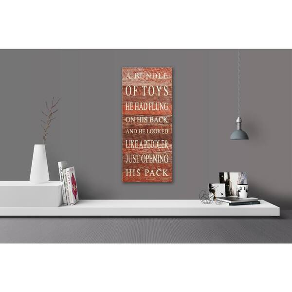 Unbranded Twas The Night Before Christmas Bundle Of Toys Reclaimed Wood Decorative Sign