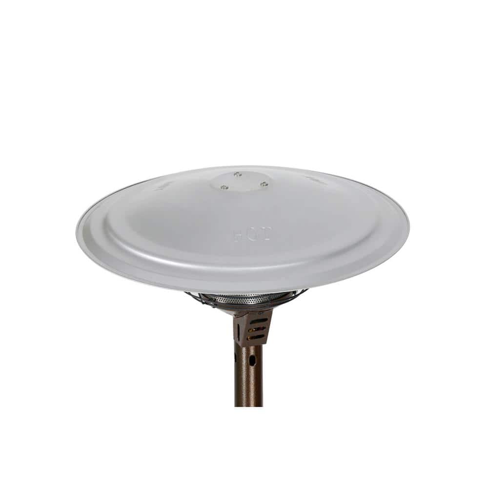 Bronze and Silver Tabletop Propane Patio Heater with Emergency Shut Off