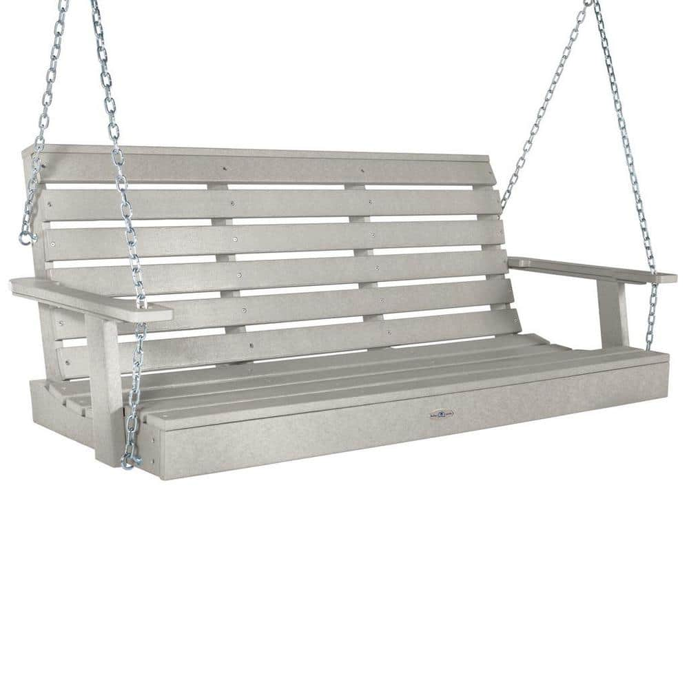 Highwood Riverside 5ft. 2-Person Cove Gray Recycled Plastic Porch Swing ...