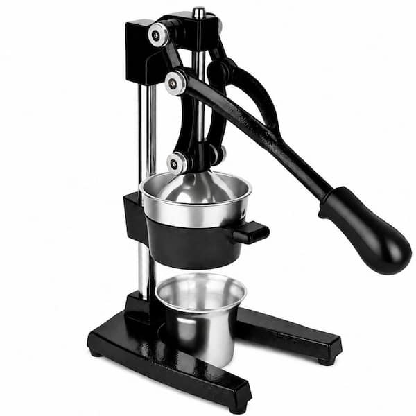 Manual Citrus Juicer Press Heavy Duty Cast Iron Orange Lemon Squeezer Stainless Steel Cone Easy Clean Commercial