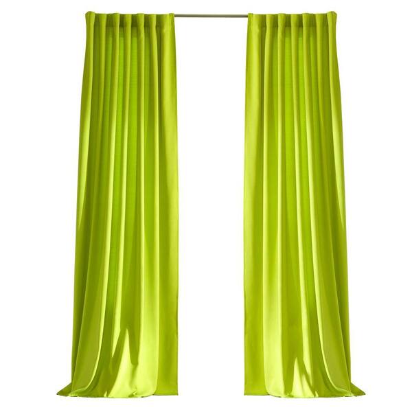 Home Decorators Collection Semi-Opaque Kiwi Green Outdoor Back Tab Curtain