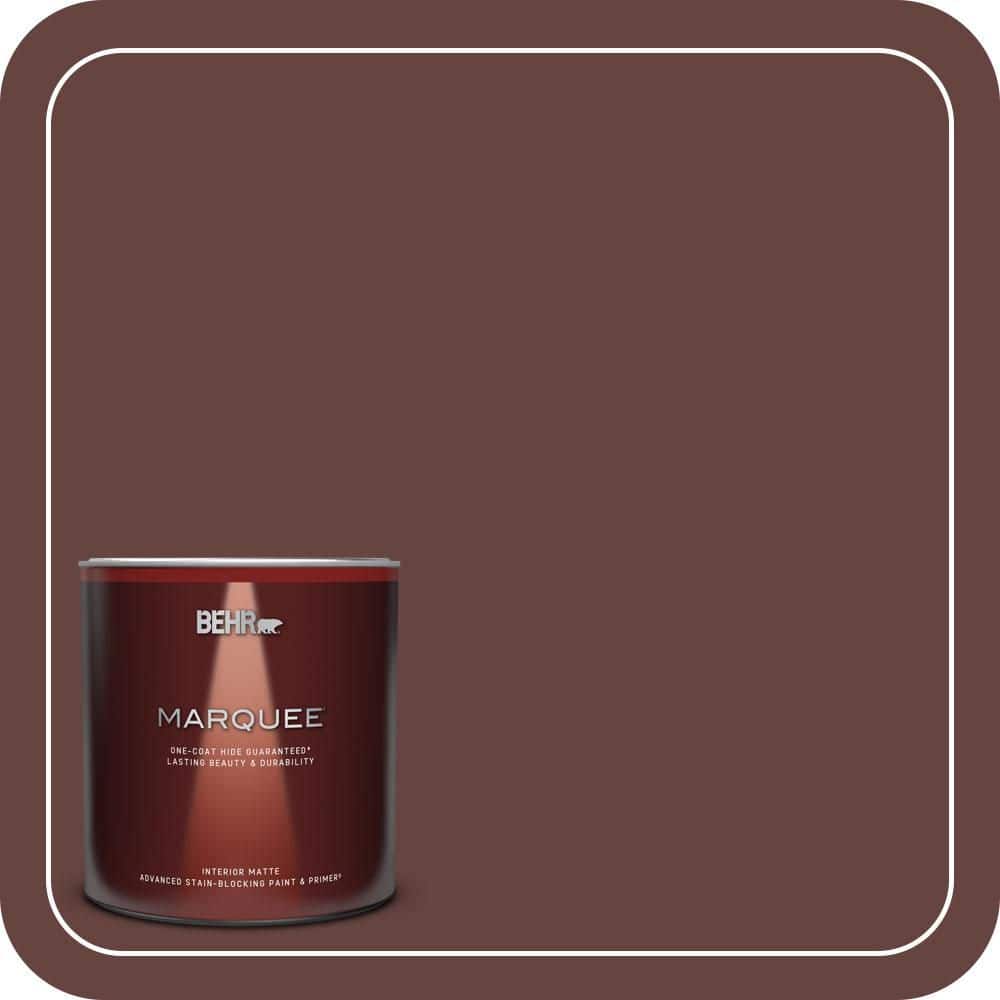 1 qt. #S-G-730 Tawny Port Matte Interior Paint & Primer product image for price tracking