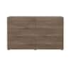 Front view of the brown 8-drawer dresser on a white background.