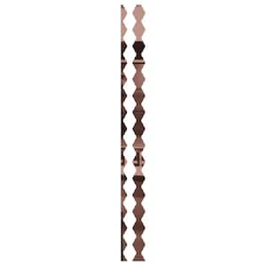 Sheyenne 0.125 in. T x 0.2 ft. W x 4 ft. L Rose Gold Mirror Acrylic Resin Decorative Wall Paneling 28-Pack