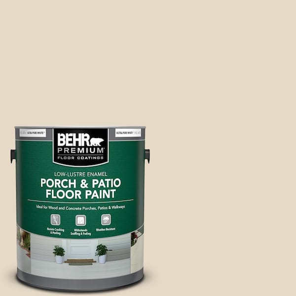 BEHR PREMIUM 1 gal. #ECC-51-2 Sand Castle Low-Lustre Enamel Interior/Exterior Porch and Patio Floor Paint