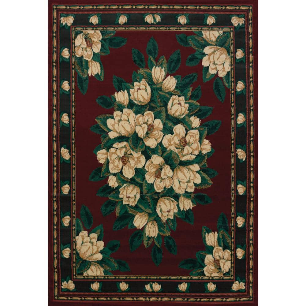 United Weavers Manhattan Magnolia Burgundy 1 ft. 10 in. x 3 ft. Accent ...