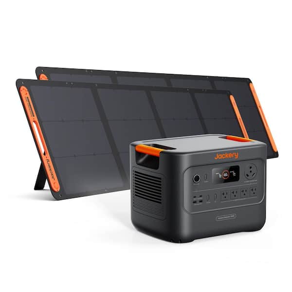 3600W/7200W Peak Push Button Start Solar Generator 3000 v2 w/2 200W Solar Panels, Essential Home Backup