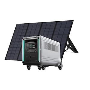 SuperBase V6400, 5000-Watts Push Button Start Solar Generator with 400-Watt Solar Panel for RV and Home and Camping