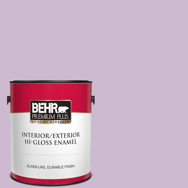 BEHR PREMIUM PLUS 1 gal. #660C-3 Sweet Petal Hi-Gloss Enamel Interior/Exterior Paint