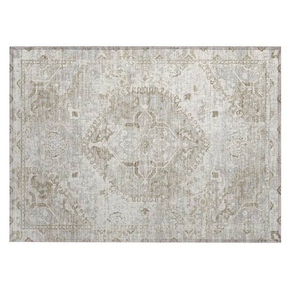 Chantille Machine Washable Indoor/Outdoor Abstract ACN3169 Ivory 3 ft. x 4 ft. Area Rug