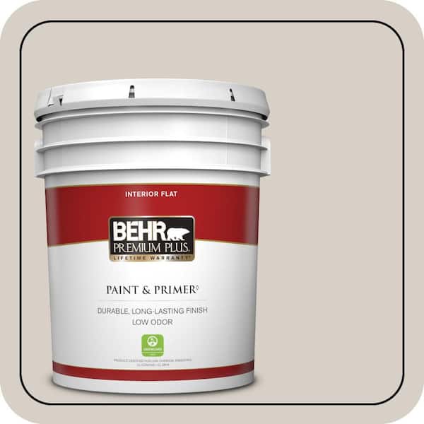 BEHR PREMIUM PLUS 5 gal. #T14-7 Offbeat Flat Low Odor Interior Paint & Primer
