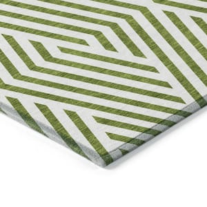 Chantille ACN550 Olive 10 ft. x 14 ft. Machine Washable Indoor/Outdoor Geometric Area Rug