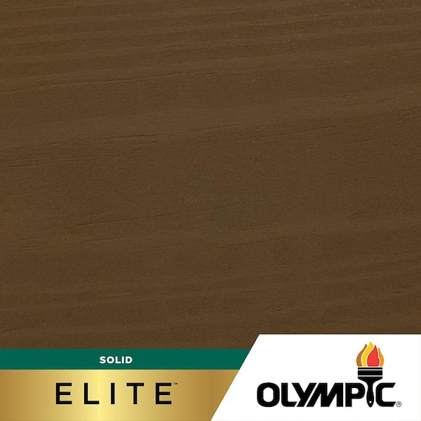 Olympic Elite 5 gal. SC-1056 Olivewood Solid Advanced Exterior Stain and Sealant in One