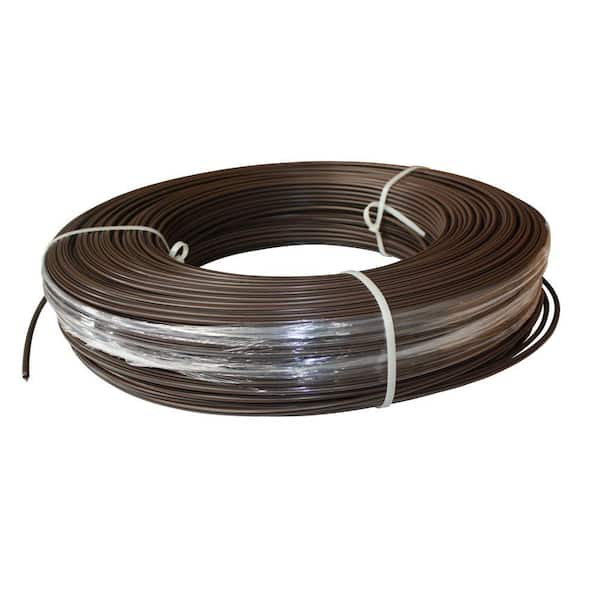 White Lightning 1320 ft. 12.5-Gauge Brown Safety Coated High Tensile Electric Fence Wire