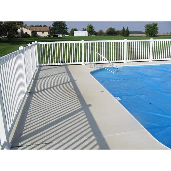 Weatherables 48 in. H x 212 ft. L Neptune White Vinyl Complete Vinyl Pool Fence Project Pack