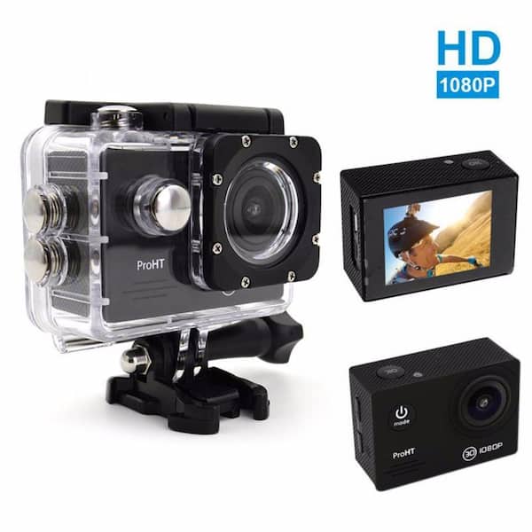 Registrering ekspedition bånd ProHT 1080p HD Waterproof Action Camera in Black 86302 - The Home Depot