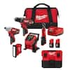 Milwaukee M12 FUEL 12V Lithium-Ion Cordless Combo Kit (5-Tool) w/2 Batteries and Bag w/M12 FUEL 1.6 Gal. Wet/Dry Vacuum 2494-25-0960-20