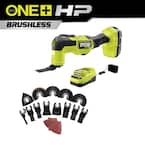 ONE+ HP 18V Brushless Cordless Multi-Tool Kit w/ 2Ah HIGH PERFORMANCE Battery, Charger, & 16-Piece Multi-Tool Blade Set