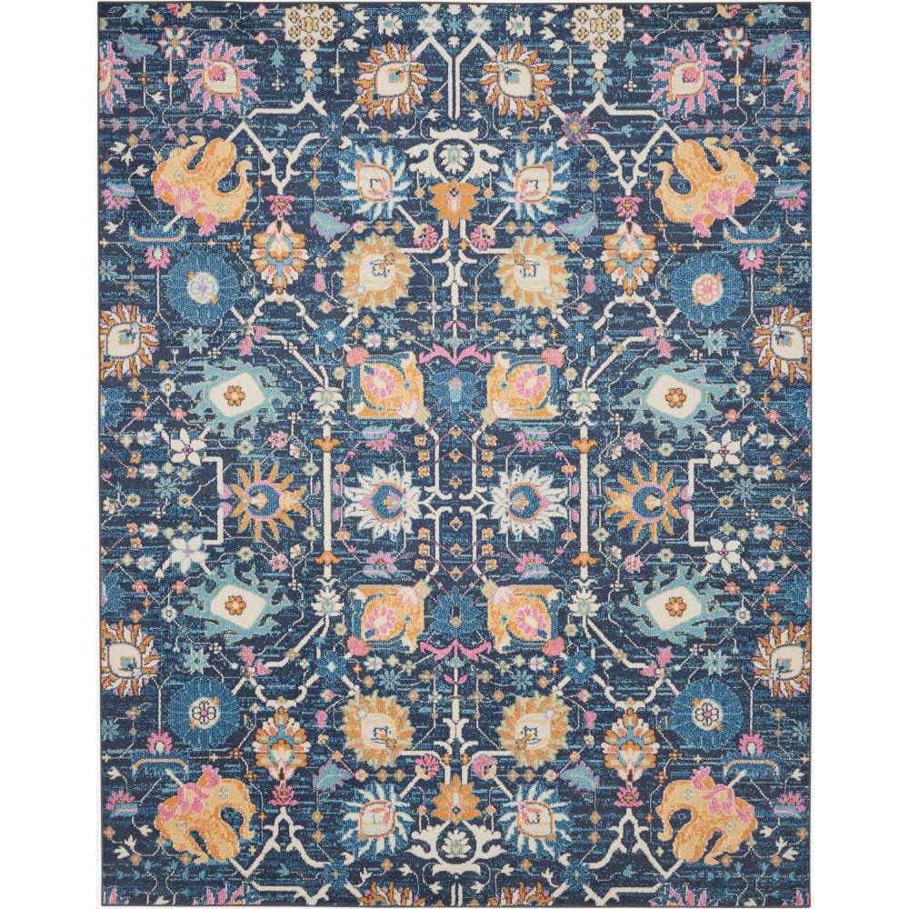 Passion Navy 8 ft. x 10 ft. Floral Transitional Area Rug price history on PriceWatchPro