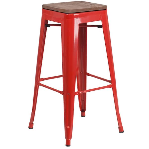 Flash Furniture 30 in. Red Bar Stool