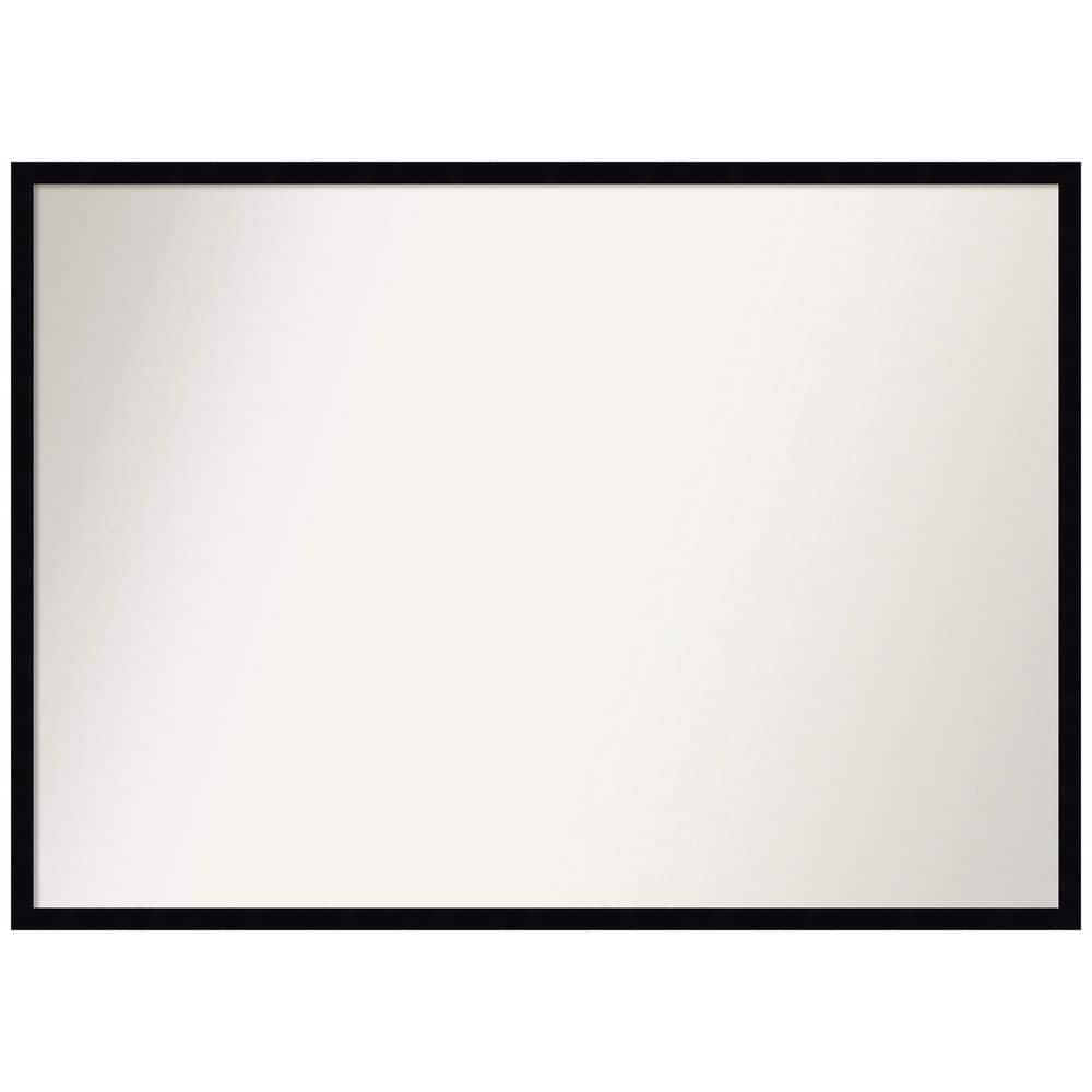 Svelte Noir Black 39.5 in. W x 28.5 in. H Non-Beveled Wood Bathroom Wall Mirror in Black price history on PriceWatchPro