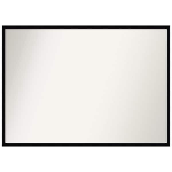 Amanti Art Svelte Noir Black 39.5 in. W x 28.5 in. H Non-Beveled Wood Bathroom Wall Mirror in Black