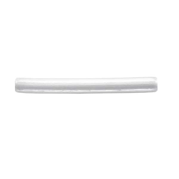 Deluxe 0.6 in. x 6 in. White Ceramic Glossy Pencil Liner Tile Trim (0.25 sq. ft./case) (10-pack)