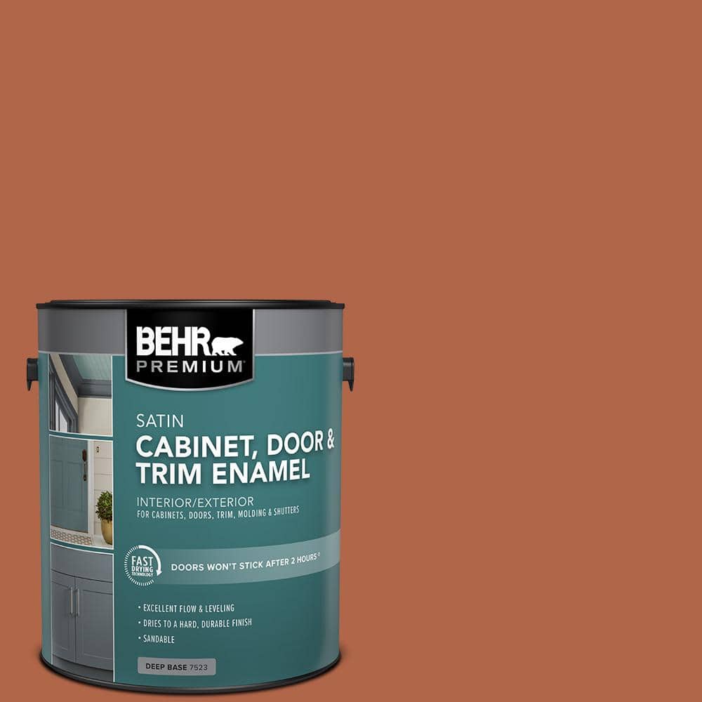 BEHR PREMIUM 1 gal. M2007 Rusty Gate Satin Enamel Interior/Exterior